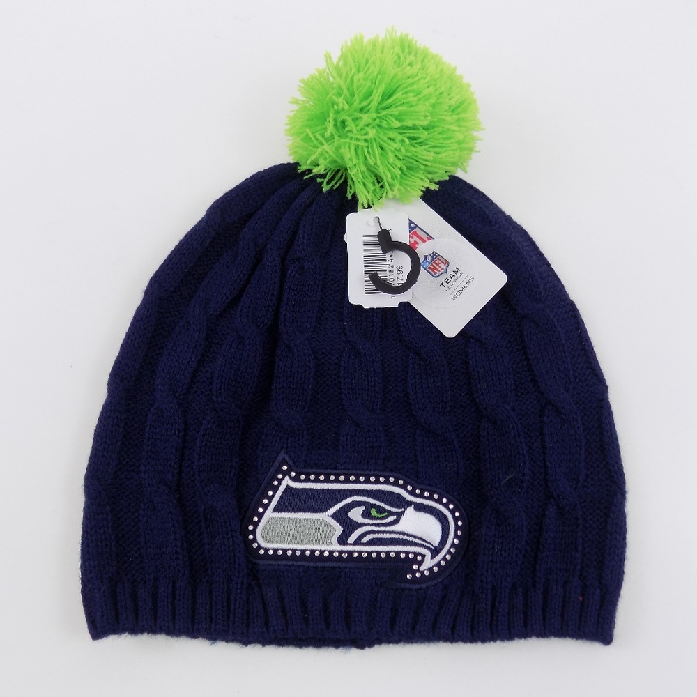 Seattle Seehawks Women's Cable Knit Stocking Cap